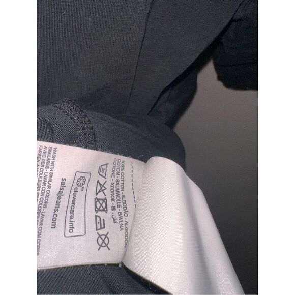 Authentic Nice Salsa Jeans men size regular fit t-shirt. Black. Round neck. Shor - Picture 5 of 6